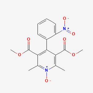 molecular formula C17H16N2O7 B13411384 Dimethyl 2,6-dimethyl-4-(2-nitrophenyl)-1-oxidopyridin-1-ium-3,5-dicarboxylate 