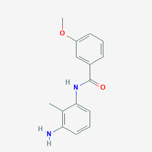 molecular formula C15H16N2O2 B1341168 N-(3-Amino-2-methylphenyl)-3-methoxybenzamide CAS No. 926252-95-1