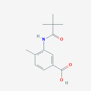molecular formula C13H17NO3 B1341173 3-[(2,2-Dimethylpropanoyl)amino]-4-methylbenzoic acid CAS No. 915923-72-7