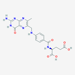 molecular formula C20H21N7O6 B13411765 N-[4-[[(2-Amino-1,4-dihydro-7-methyl-4-oxo-6-pteridinyl)methyl]amino]benzoyl]-L-Glutamic Acid 