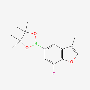 molecular formula C15H18BFO3 B13411775 2-(7-Fluoro-3-methylbenzofuran-5-yl)-4,4,5,5-tetramethyl-1,3,2-dioxaborolane 