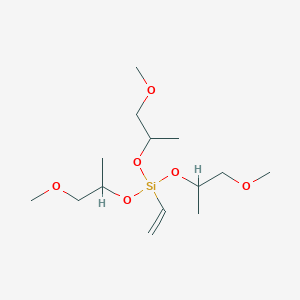 molecular formula C14H30O6Si B13411935 2,5,7,10-Tetraoxa-6-silaundecane, 6-ethenyl-6-(2-methoxy-1-methylethoxy)-4,8-dimethyl- CAS No. 96195-81-2