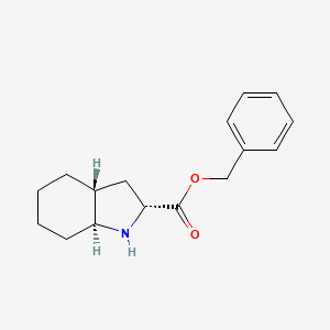 molecular formula C16H21NO2 B13411962 Benzyl (2R,3aS,7aR)-octahydro-1H-indole-2-caboxylate 