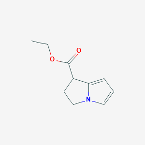 molecular formula C10H13NO2 B13412045 ethyl 2,3-dihydro-1H-pyrrolizine-1-carboxylate 