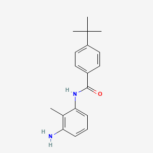 molecular formula C18H22N2O B1341208 N-(3-Amino-2-methylphenyl)-4-(tert-butyl)benzamide CAS No. 926239-02-3