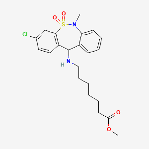 molecular formula C22H27ClN2O4S B13412082 Tianeptine Methyl Ester 