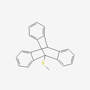 molecular formula C21H16S B13412108 9-Methylthiotriptycene 