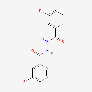 molecular formula C14H10F2N2O2 B13412154 Hydrazine, 1,2-bis(m-fluorobenzoyl)- CAS No. 74038-74-7