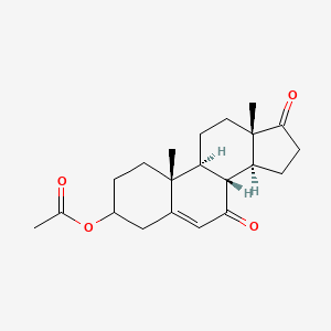 molecular formula C21H28O4 B13412245 Androst-5-en-3-ol-7,17-dione acetate 