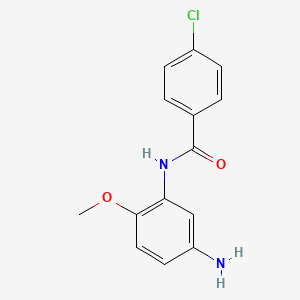 molecular formula C14H13ClN2O2 B1341232 N-(5-Amino-2-methoxyphenyl)-4-chlorobenzamide CAS No. 926228-35-5