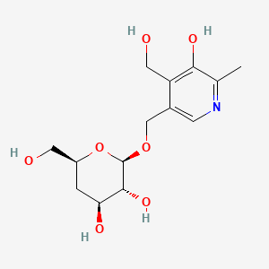 molecular formula C14H21NO7 B13412326 Pyridoxine 5'-beta-D-Glucoside 