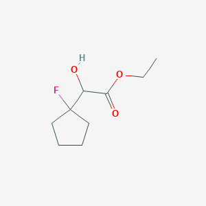molecular formula C9H15FO3 B13412361 Ethyl 2-(1-fluorocyclopentyl)-2-hydroxyacetate 