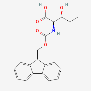 molecular formula C20H21NO5 B13412390 rel-(3R)-N-[(9H-Fluoren-9-ylmethoxy)carbonyl]-3-hydroxy-D-norvaline 