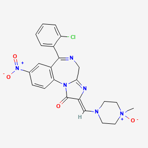 molecular formula C23H21ClN6O4 B13412426 Loprazolam Piperidine N-Oxide 