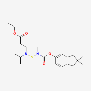 molecular formula C21H32N2O4S B13412478 Ethyl 3-[[(2,2-dimethyl-1,3-dihydroinden-5-yl)oxycarbonyl-methylamino]sulfanyl-propan-2-ylamino]propanoate 
