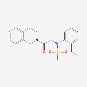 molecular formula C20H24N2O3S B13412517 N-[2-(3,4-Dihydro-1H-isoquinolin-2-yl)-2-oxo-ethyl]-N-(2-ethyl-phenyl)-methanesulfonamide 