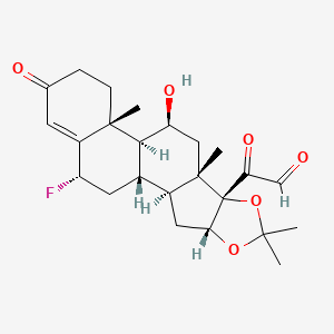 molecular formula C24H31FO6 B13412528 Flurandrenolide 21-Aldehyde 
