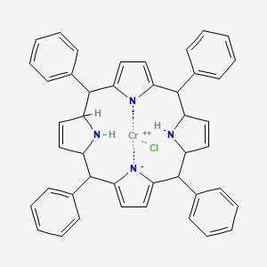 molecular formula C44H38ClCrN4 B13412531 chlorochromium(2+);5,10,15,20-tetraphenyl-1,4,5,10,11,14,15,20,21,23-decahydroporphyrin-22,24-diide 