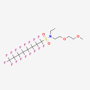 molecular formula C15H16F17NO4S B13412561 N-ethyl-1,1,2,2,3,3,4,4,5,5,6,6,7,7,8,8,8-heptadecafluoro-N-[2-(2-methoxyethoxy)ethyl]octane-1-sulfonamide CAS No. 68958-61-2