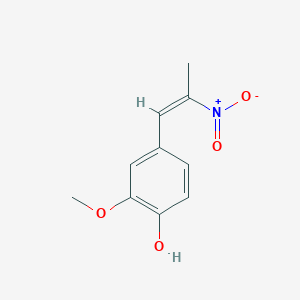 molecular formula C₁₀H₁₁NO₄ B134126 2-甲氧基-4-[(1Z)-2-硝基丙-1-烯-1-基]苯酚 CAS No. 5395-47-1