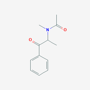 molecular formula C12H15NO2 B13412607 Acetamide, N-methyl-N-(1-methyl-2-oxo-2-phenylethyl)- CAS No. 73082-23-2