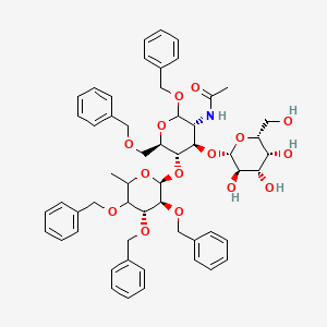 molecular formula C55H65NO15 B13412613 O-Penta-benzyl Lewis A Trisaccharide 