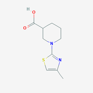molecular formula C10H14N2O2S B1341297 1-(4-Methyl-1,3-thiazol-2-yl)piperidine-3-carboxylic acid CAS No. 927803-57-4