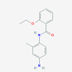 molecular formula C16H18N2O2 B1341300 N-(4-Amino-2-methylphenyl)-2-ethoxybenzamide CAS No. 953745-87-4