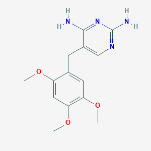 molecular formula C14H18N4O3 B13413197 2,4-NH2Pyrimidine,5(2,4,5-meo)benzyl CAS No. 6981-01-7