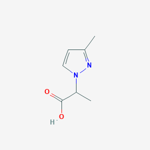 molecular formula C7H10N2O2 B1341324 2-(3-methyl-1H-pyrazol-1-yl)propanoic acid CAS No. 1005563-59-6