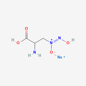 molecular formula C3H7N3NaO4+ B13413245 sodium;(Z)-(2-amino-2-carboxyethyl)-hydroxyimino-oxidoazanium 