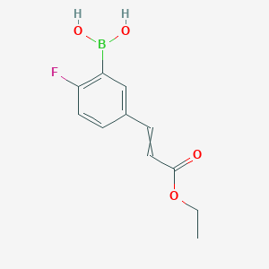 molecular formula C11H12BFO4 B13413248 (E)-(5-(3-Ethoxy-3-oxoprop-1-en-1-yl)-2-fluorophenyl)boronic acid 