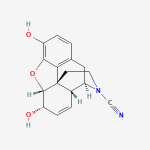 molecular formula C17H16N2O3 B13413275 Cyanomorphine 