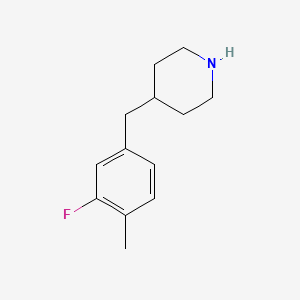 molecular formula C13H18FN B1341330 4-(3-Fluoro-4-methyl-benzyl)-piperidine CAS No. 955287-58-8