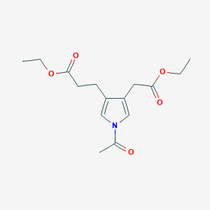 molecular formula C15H21NO5 B13413321 Ethyl 3-(1-Acetyl-4-(2-ethoxy-2-oxoethyl)-1H-pyrrol-3-yl)propanoate 