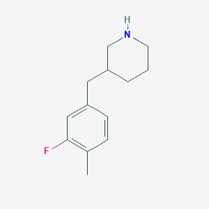 molecular formula C13H18FN B1341336 3-(3-Fluoro-4-methyl-benzyl)-piperidine CAS No. 955288-06-9