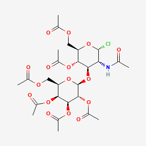 molecular formula C26H36ClNO16 B13413434 Gal2Ac3Ac4Ac6Ac(b1-3)a-GlcNAc1Cl4Ac6Ac 