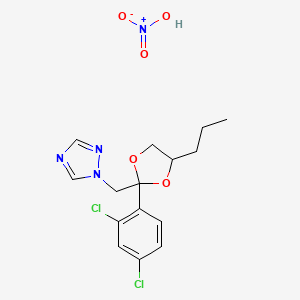 molecular formula C15H18Cl2N4O5 B13413490 Propiconazole nitrate CAS No. 60207-91-2