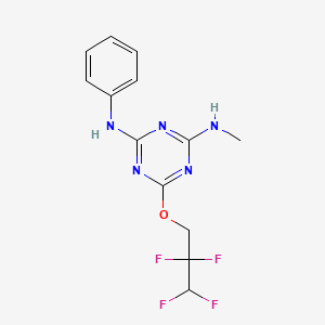 molecular formula C13H13F4N5O B13413510 N-Methyl-N'-phenyl-6-(2,2,3,3-tetrafluoropropoxy)-1,3,5-triazine-2,4-diamine 