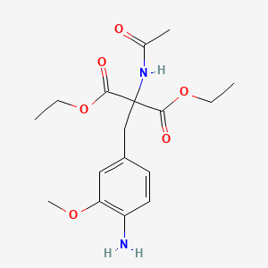 molecular formula C17H24N2O6 B13413543 Diethyl 2-acetamido-2-[(4-amino-3-methoxyphenyl)methyl]propanedioate 