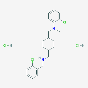 molecular formula C22H30Cl4N2 B13413558 N-[(2-chlorophenyl)methyl]-1-[4-[[(2-chlorophenyl)methylamino]methyl]cyclohexyl]methanamine dihydrochloride 