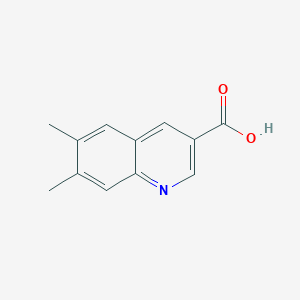 molecular formula C12H11NO2 B1341359 6,7-Dimethylquinoline-3-carboxylic acid CAS No. 948294-50-6