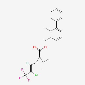 molecular formula C23H22ClF3O2 B13413598 (1R)-trans-Bifenthrin 