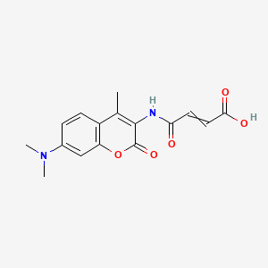 molecular formula C16H16N2O5 B13413629 (Z)-4-[[7-(Dimethylamino)-4-methyl-2-oxo-2H-1-benzopyran-3-yl]amino]-4-oxo-2-butenoic Acid 