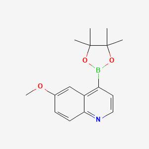 molecular formula C16H20BNO3 B13413645 6-Methoxy-4-(4,4,5,5-tetramethyl-1,3,2-dioxaborolan-2-yl)quinoline 