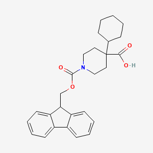 molecular formula C27H31NO4 B1341368 Fmoc-4-cyclohexyl-piperidine-4-carboxylic acid CAS No. 882847-21-4