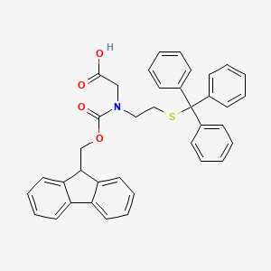 molecular formula C38H33NO4S B1341370 Fmoc-N-[2-(tritylmercapto)ethyl]-glycine CAS No. 882847-27-0