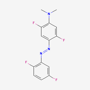 molecular formula C14H11F4N3 B13413737 N,N-Dimethyl-2,5-difluoro-p-(2,5-difluorophenylazo)aniline CAS No. 578-32-5