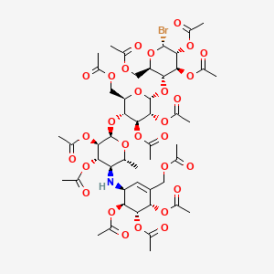 molecular formula C49H66BrNO29 B13413761 Acarbose Dodecaacetate Bromide 