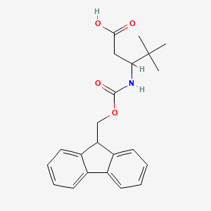 molecular formula C22H25NO4 B1341380 (R,S)-Fmoc-3-(t-butyl)-beta-Ala-OH CAS No. 946682-32-2